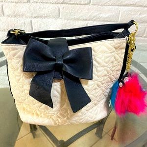 Black and white Betsy Johnson Purse